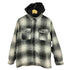 ザラ ZARA flannel hoodei jkt オンブレチェックフーディージャケット メンズ M