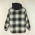 ザラ ZARA flannel hoodei jkt オンブレチェックフーディージャケット メンズ M