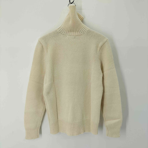 ポロバイラルフローレン Polo by RALPH LAUREN レザーロゴパッチ タートルネックニット レディース M