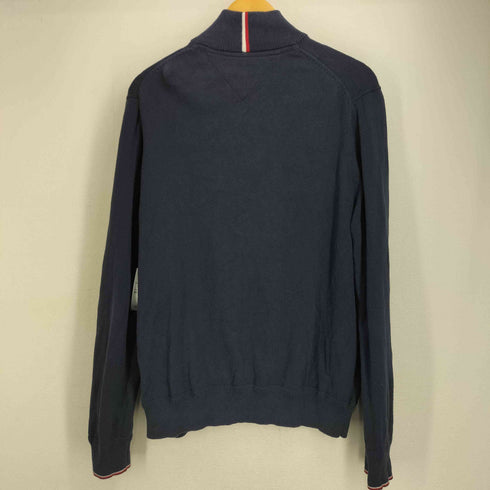 トミーヒルフィガー TOMMY HILFIGER ワンポイント刺繍 コットン ハーフジップ 長袖ニット メンズ L/G
