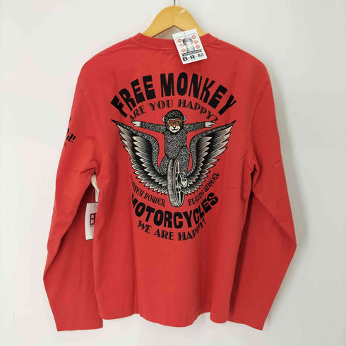 バクレツランマンムスメ 爆裂爛漫娘 FREE MONKEY L/Sカットソー メンズ JPN:42