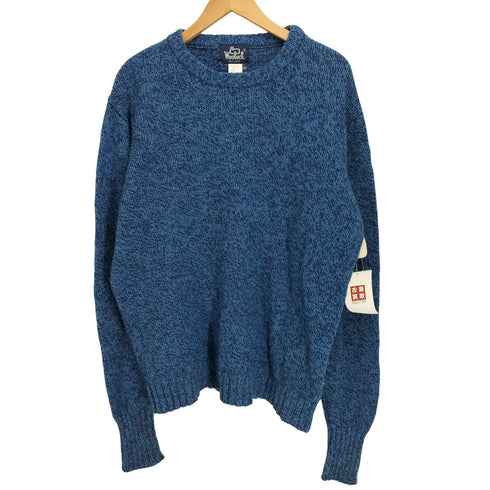 ウールリッチ WOOLRICH 90s made in British ウール ナイロン クルーネック ミックスカラー 長袖ニット メンズ import:L