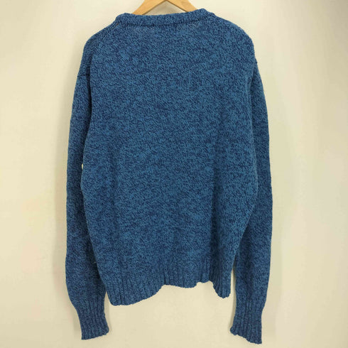 ウールリッチ WOOLRICH 90s made in British ウール ナイロン クルーネック ミックスカラー 長袖ニット メンズ import:L