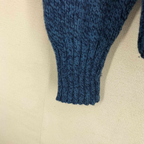 ウールリッチ WOOLRICH 90s made in British ウール ナイロン クルーネック ミックスカラー 長袖ニット メンズ import:L