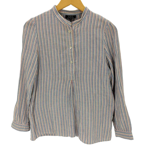 アーペーセー A.P.C. バンドカラープルオーバーシャツ マルチストライプ レディース JPN:XS
