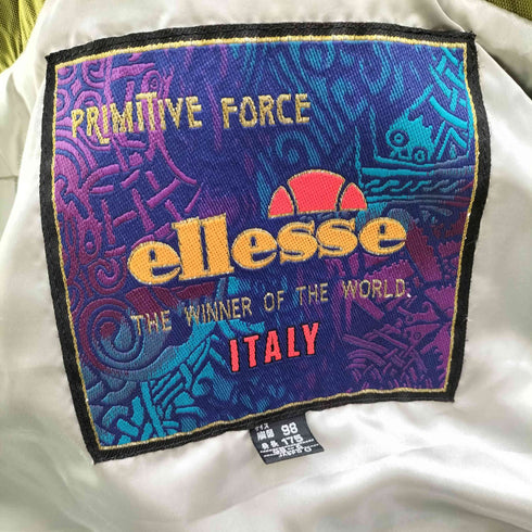 エレッセ ellesse クレイジーパターン 比翼 ジップアップ ナイロンジャケット スキーウェア メンズ O