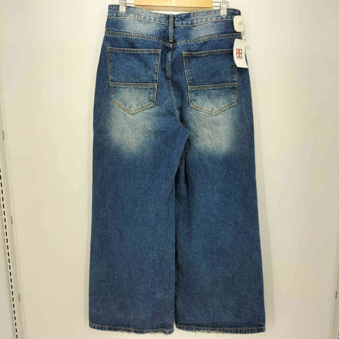 Still water Y2Kデザイン 韓国 クラッシュデニムパンツ メンズ JPN:XL