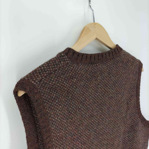 Allen Jolly スコットランド製 ALL WOOL SHETLAND ミックスカラー ウール ベスト メンズ import:L