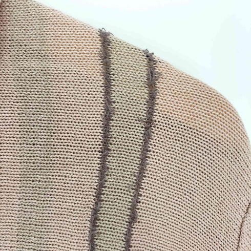 ペルーシュ Perushu ロゴ 刺繍 ストライプ レーヨン ナイロン コットン ニット ポロシャツ メンズ import:M