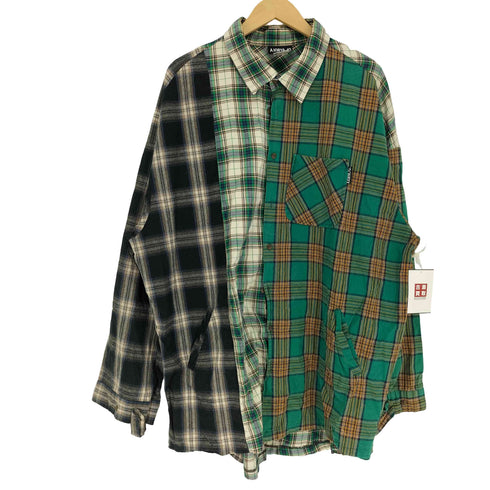 アジョバイアジョ AJOBYAJO Oversized Check Mix Shirt オーバーサイズ ミックス チェック シャツ 韓国 メンズ