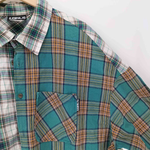 アジョバイアジョ AJOBYAJO Oversized Check Mix Shirt オーバーサイズ ミックス チェック シャツ 韓国 メンズ