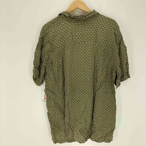 チェロキー Cherokee 総柄 開襟 オープンカラー レーヨン S/S シャツ メンズ import:L