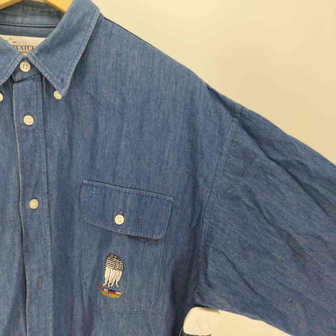 BAY WATCHER PDEC 刺繍 イラスト B.D L/S デニム シャツ メンズ LL