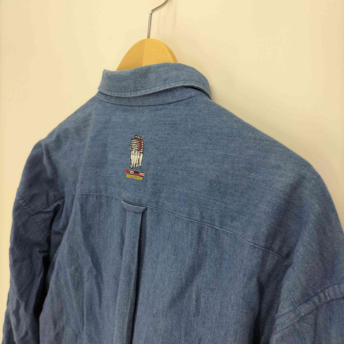 BAY WATCHER PDEC 刺繍 イラスト B.D L/S デニム シャツ メンズ LL