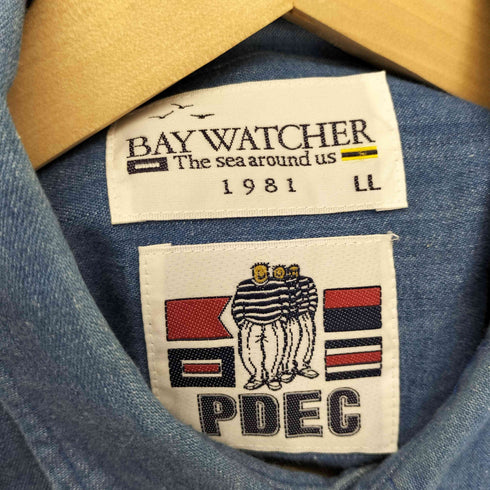 BAY WATCHER PDEC 刺繍 イラスト B.D L/S デニム シャツ メンズ LL