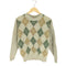 ラッキーストライク LUCKY STRIKE NEW WOOL アーガイル柄 クルーネック ニット メンズ import:M