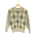 ラッキーストライク LUCKY STRIKE NEW WOOL アーガイル柄 クルーネック ニット メンズ import:M