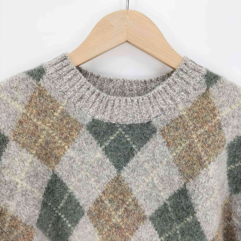 ラッキーストライク LUCKY STRIKE NEW WOOL アーガイル柄 クルーネック ニット メンズ import:M