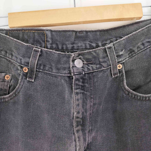 リーバイス Levis 505 ボタン裏 977 刻印 ジップフライ ブラック デニム パンツ メンズ W:34 L:30