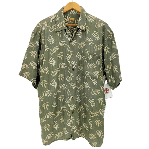 ジョスエーバンク Jos A Bank 90s シルク100 オープンカラー アロハシャツ メンズ import:XL
