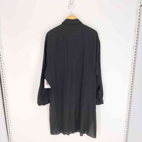 ヨウジヤマモトプールオム Yohji Yamamoto POUR HOMME 24AW CELLULOSE LOAN F TUCKED BLOUSE セルロース ローン タック ブラウス シャツ メンズ JPN:1