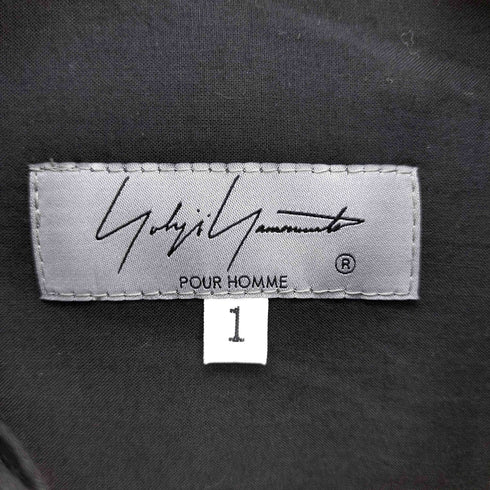 ヨウジヤマモトプールオム Yohji Yamamoto POUR HOMME 24AW CELLULOSE LOAN F TUCKED BLOUSE セルロース ローン タック ブラウス シャツ メンズ JPN:1