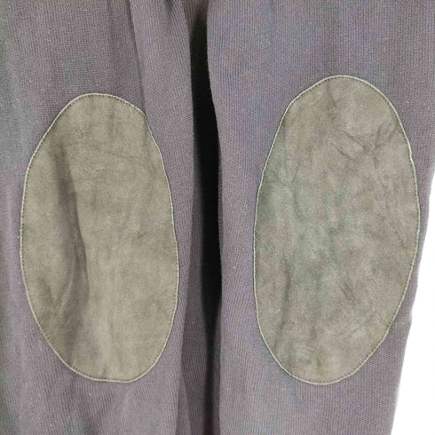メゾンマルジェラ Maison Margiela 14 イタリア製 レザー エルボーパッチ コットン Vネック ニット メンズ import:L