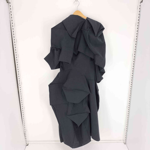 ヨウジヤマモト Yohji Yamamoto 24AW BLOCK ASYMMETRY ブロック アシンメトリー コットン 植物繊維 ワンピース レディース JPN:1