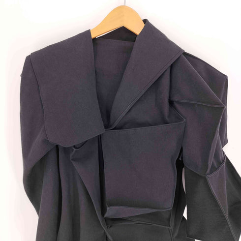 ヨウジヤマモト Yohji Yamamoto 24AW BLOCK ASYMMETRY ブロック アシンメトリー コットン 植物繊維 ワンピース レディース JPN:1