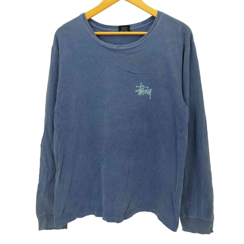 ステューシー Stussy Shawn Logo L/S Tee 製品染め ショーンフォント ロゴ プリント Tシャツ メンズ import:M