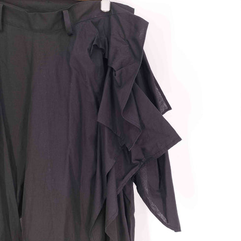 ヨウジヤマモト Yohji Yamamoto 23SS WIDE LEG PANTS WITH TRAIN ON LEFT LEG ワイド レッグ パンツ トレイン オン レフト レディース JPN:3