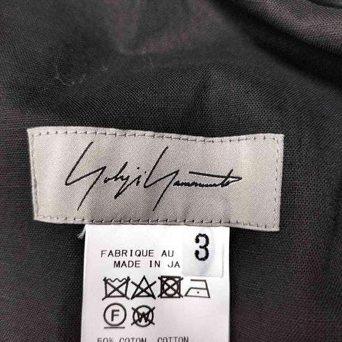 ヨウジヤマモト Yohji Yamamoto 23SS WIDE LEG PANTS WITH TRAIN ON LEFT LEG ワイド レッグ パンツ トレイン オン レフト レディース JPN:3