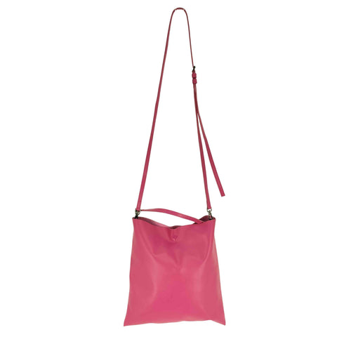 ディスコードヨウジヤマモト discord Yohji Yamamoto 23AW Tetra Pink テトラ ピンク カウレザー ハンドバッグ レディース