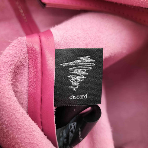 ディスコードヨウジヤマモト discord Yohji Yamamoto 23AW Tetra Pink テトラ ピンク カウレザー ハンドバッグ レディース