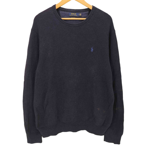 ポロラルフローレン POLO RALPH LAUREN PIMA COTTON ポニー 刺繍 ワッフル クルーネック メンズ import:XL