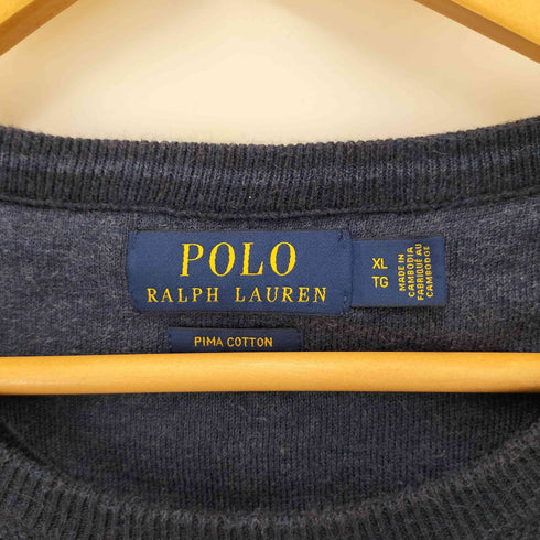 ポロラルフローレン POLO RALPH LAUREN PIMA COTTON ポニー 刺繍 ワッフル クルーネック メンズ import:XL
