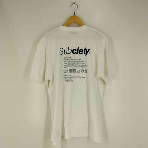 サブサエティ Subciety LABEL TEE ラベル Tシャツ メンズ JPN:XXL