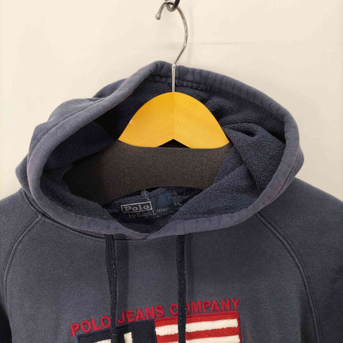ポロバイラルフローレン Polo by RALPH LAUREN 星条旗ロゴ プルオーバーパーカー レディース M