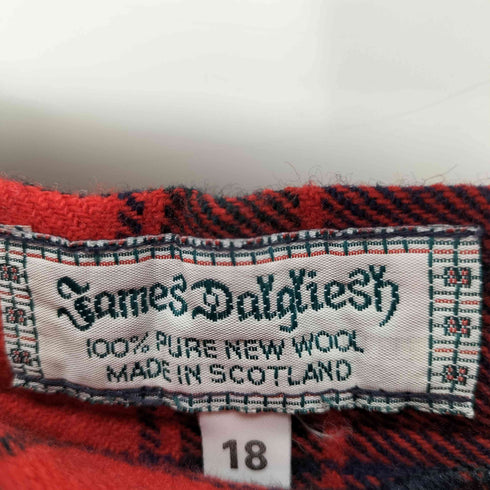 James Dalgliesh チェック柄 フリンジラップスカート レディース 18