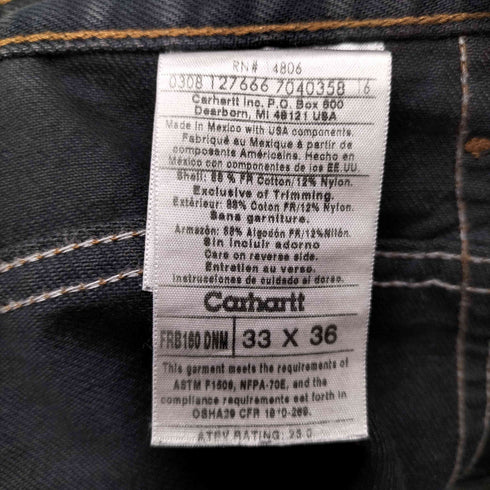 カーハート Carhartt Flame Resistant Denim Pants メンズ 33/36