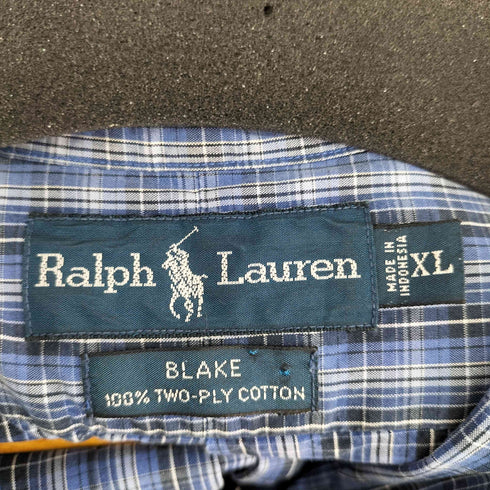 ラルフローレン RALPH LAUREN BLAKE スモールポニー刺繍 LS BD チェックシャツ メンズ import:XL
