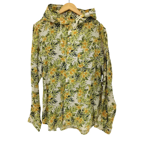 ビームス BEAMS フラワープリント フードシャツ メンズ JPN:XL
