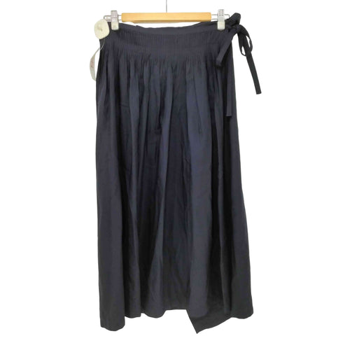 ヨウジヤマモトファム Yohji Yamamoto FEMME 90-00S ウールギャバ ギャザー ロングラップスカート レディース JPN:3