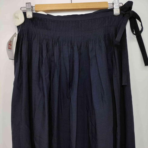 ヨウジヤマモトファム Yohji Yamamoto FEMME 90-00S ウールギャバ ギャザー ロングラップスカート レディース JPN:3