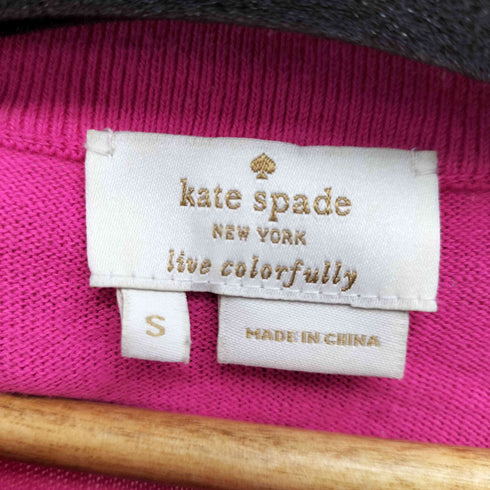 ケイトスペード Kate spade リボンスリーブ ノーカラーカーディガン レディース S