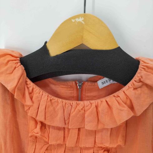 シーバイクロエ SEE BY CHLOE バックジップ フリルシアーブラウス レディース US:0-2