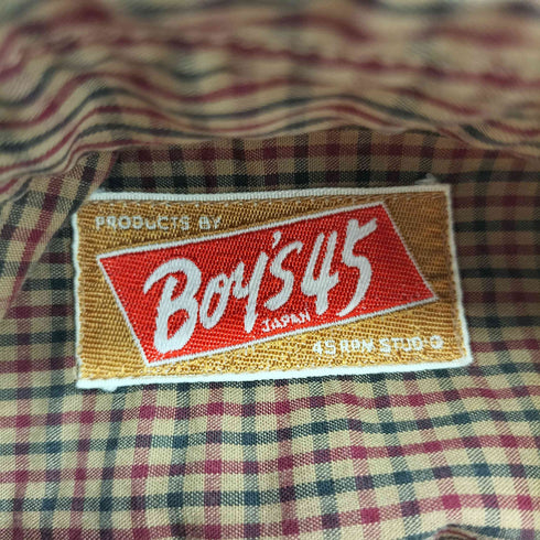 フォーティーファイブアールピーエム 45rpm L/S BD チェック プルオーバーシャツ メンズ