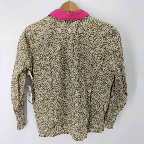 トリココムデギャルソン tricot COMME des GARCONS ラウンドカラー 花柄シャツ レディース M