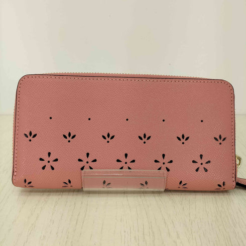 コーチ COACH 花柄 パンチングレザー 長財布 レディース
