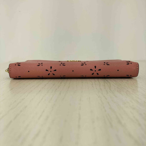 コーチ COACH 花柄 パンチングレザー 長財布 レディース